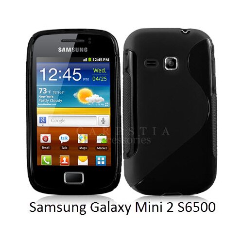  Gumijasti / gel etui S-Line za Samsung Galaxy Mini 2 S6500 - črni Cene
