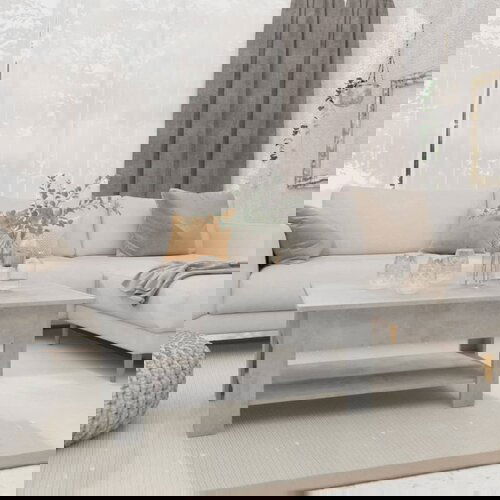 VidaXL Klubska mizica betonsko siva 102x55x42 cm iverna plo&amp;scaron;ča Slike