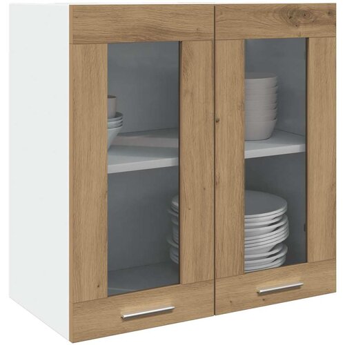 vidaXL Kuhinjska stenska omarica s steklenimi vrati artisan 60x31x60cm Cene