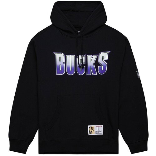 Mitchell And Ness mu&amp;scaron;ki Milwaukee Bucks Game Vintage Logo pulover sa kapuljačom Slike