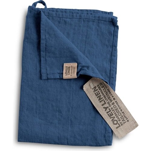 Lovely Linen Brisača za goste / Set podstavkov - Denim Blue Cene