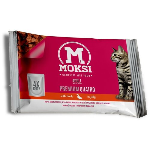 Moksi preliv za mačke - Pačetina u želeu - 4x100g - 13 pakovanja Cene