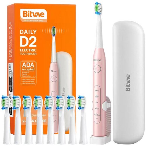Bitvae D2 sonična električna četkica s nastavcima, držačem i etuijem, roza Cijene