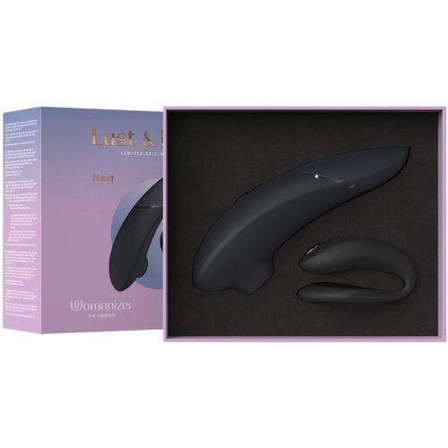 Womanizer Lust&amp;amp;Luxury - set klitoralnih i parnih vibratora (crna) Slike