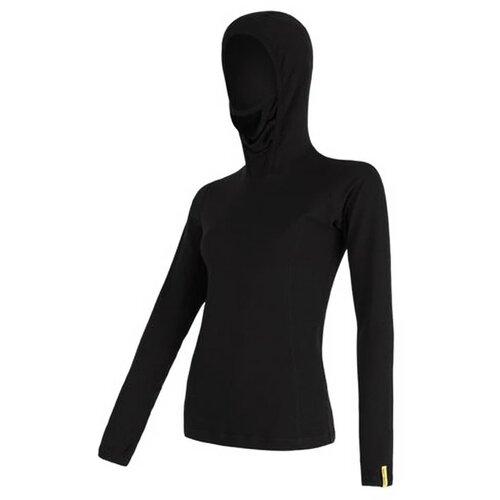 Sensor Women's functional T-shirt Merino DF with hood black, L Slike