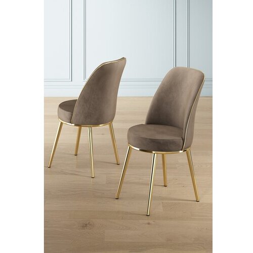 Hanah home Pefa set stolica, 45x91x42 cm, 6 dijelova, zlatno-smeđa boja Cene