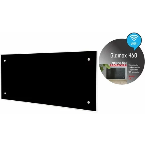 Glamox električni stenski radiator H 60 H 600W 887202, črni 676x340 mm