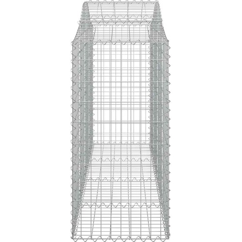  Lučne gabionske ko&amp;scaron;are 18kom 200x50x100/120cm pocinčano željezo Slike