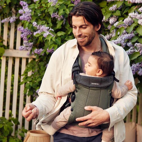 Baby Bjorn Kenguru 3D mesh Harmony dark green Slike