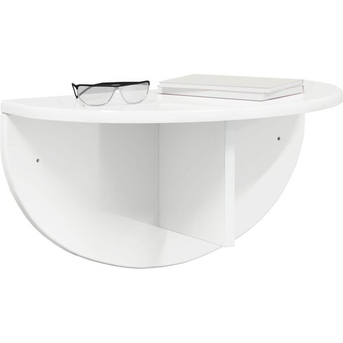  Polica na zidu Zidne 2 pcs Visoki sjaj bijela 48 x 24 x 24 cm Slike