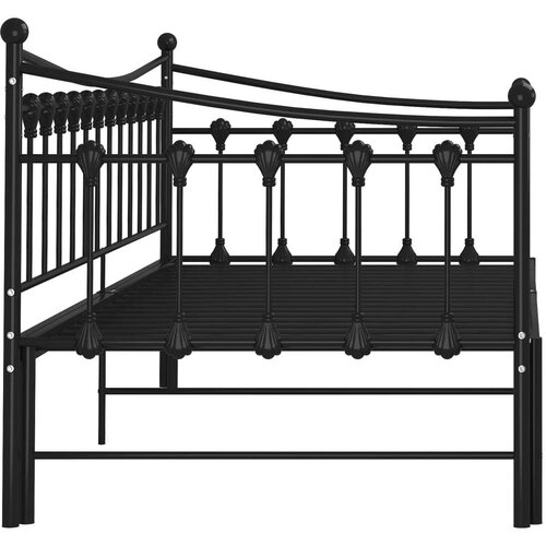 VidaXL okvir za krevet na razvlačenje crni metalni 90 x 200 cm Slike