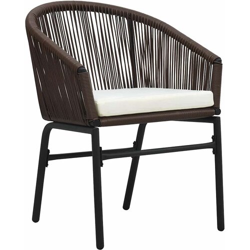  3-dijelni vrtni blagovaonski set smeđi Smeđa Dužina stola 80 cm Slike