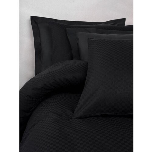 Mila Home Luxury Crna posteljina za krevet za jednu osobu od renforce pamuka 140x200 cm Checkered &amp;ndash; Slike