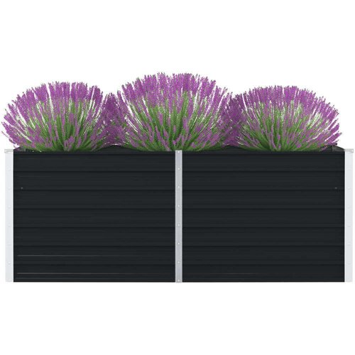 VidaXL Povi&amp;scaron;ena vrtna gredica 160x80x45 cm pocinčani čelik antracit Slike