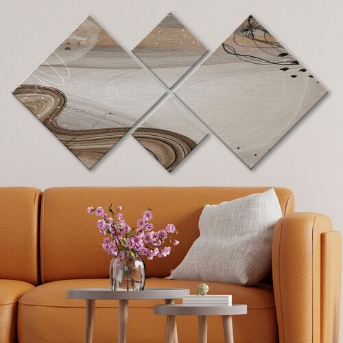 Wallity slika 4MDF2209841, 60x115 cm, 4 dela Cene
