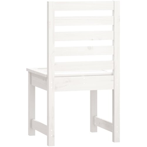  Vrtne stolice 2 kom bijele 50x48x91,5 cm masivna borovina Slike