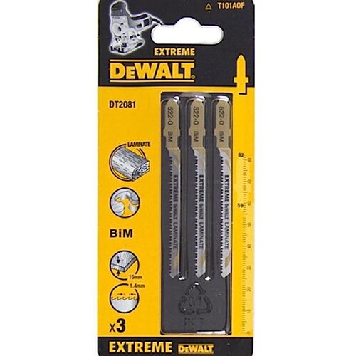 Dewalt rezilo za Jigsaw 82.6x1.4mm T101AOF Laminat /3 PCS., (21106487) Slike