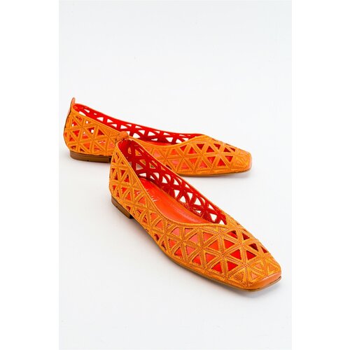 LuviShoes Bonne Women's Orange Flat Shoes Slike