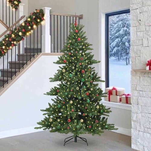 vidaXL Umjetno božićno drvce s nogom with LEDs s stalakom 240cm PVC Cene