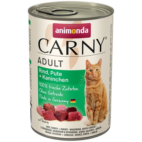 Animonda Ekonomično pakiranje Carny Adult 12 x 400 g - Govedina, puretina i kunić Slike