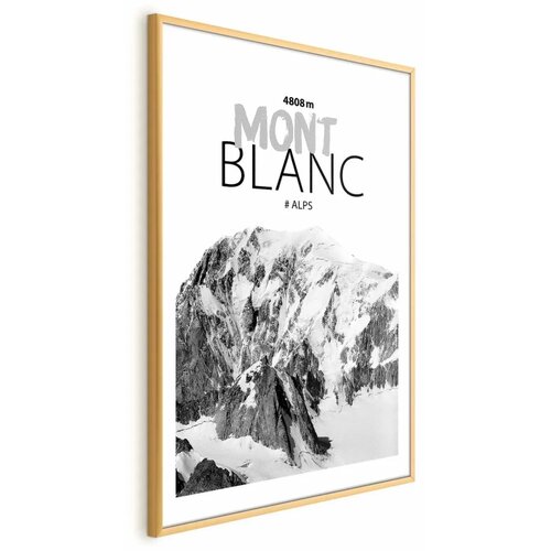  Plakat Mont Blanc 40x60 Zlatni okvir s margom Cene