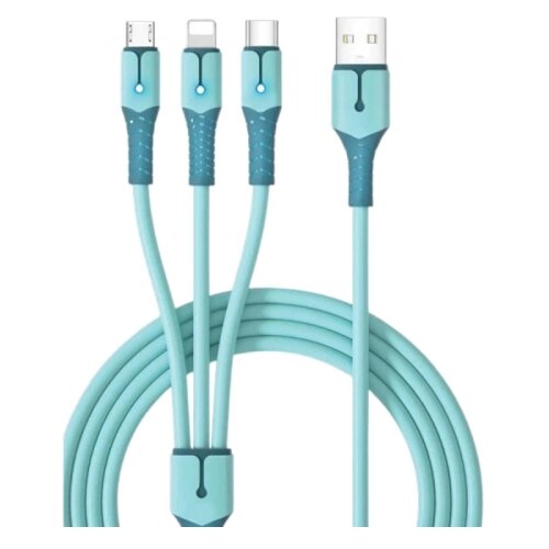  Xwave Kabl 3U1 Type A na micro+Type C+lightning 1.5m/3.25A/65W CRNI Cene