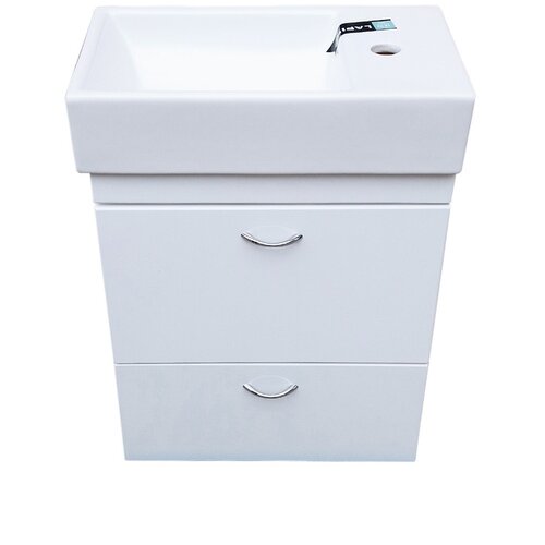 Lapino Lavabo sa ormarićem 45cm, konzolni 4057 Beli Slike