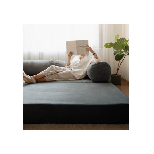 Atelier Del Sofa Nook sklopiva sofa, 100x200x70cm, tamnosiva Slike