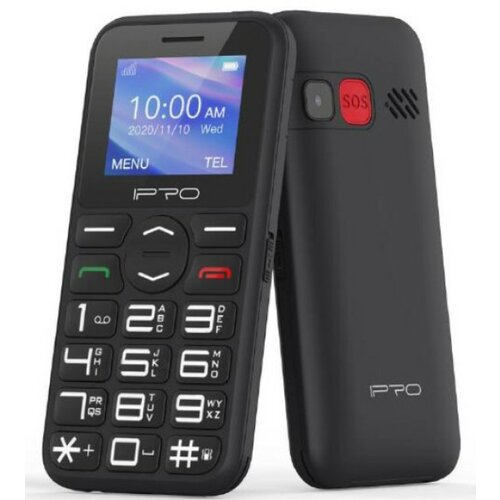Ipro SENIOR F183 32MB, Mobilni telefon DualSIM, 3,5mm, Lampa, MP3, MP4, Kamera, Crni Slike