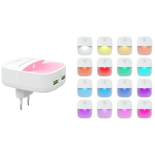 Chameleon multifunkcijska nočna lučka + hi&amp;scaron;ni polnilec 2x usb Slike