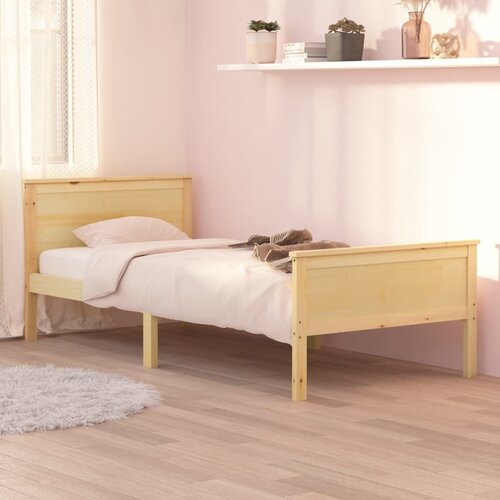 The Living Store Posteljni okvir iz trdne borovine 100x200 cm - Posteljni Okvir, (21529020) Slike