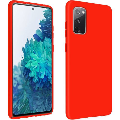 AVIZAR Samsung Galaxy S20 FE Poltrdi silikonski ovitek z mehkim zakljuckom na dotik - rdec, (20626033) Cene