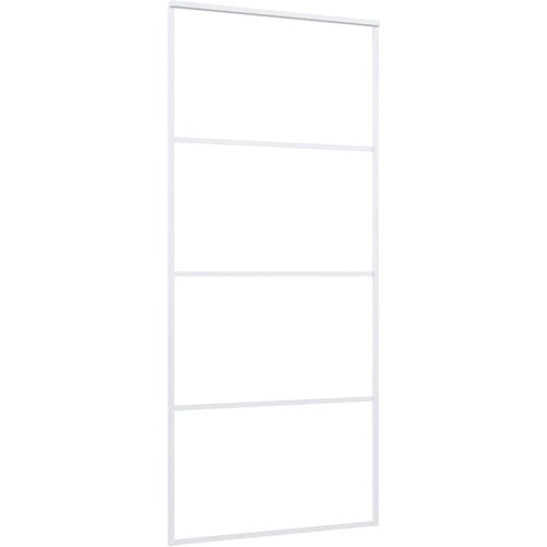  Klizna vrata od mutnog stakla ESG i aluminija 90x205 cm bijela Slike