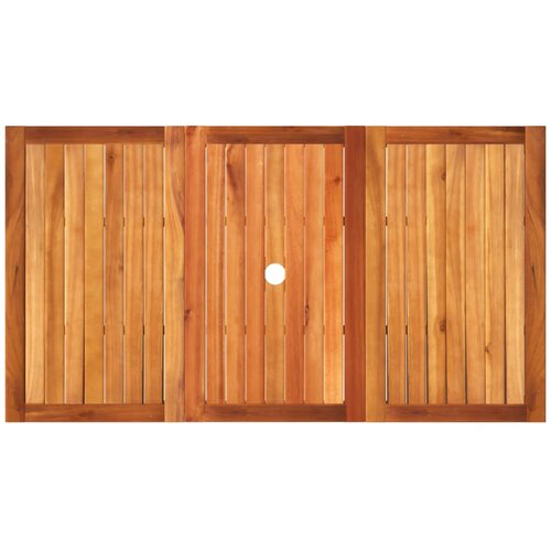 Vrtni stol bež 140 x 80 x 75 cm od poliratana i drva bagrema Slike