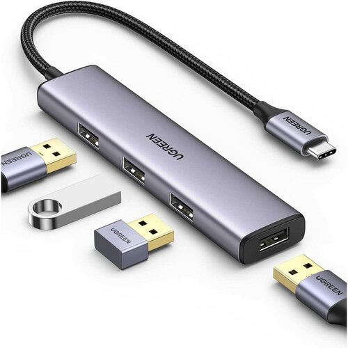 Ugreen CM473 USB 3.0 Adapter HUB USB-C v 4xUSB, (20836916) Slike