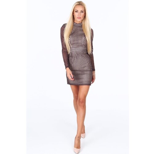Fasardi Violet dress with a cut-out on the back Slike