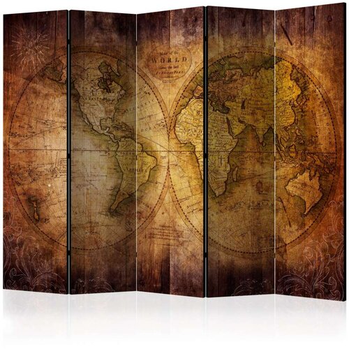 Paravan u 5 dijelova - World on old map II [Room Dividers] 225x172 Slike