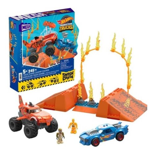 Mattel Hot Wheels Smash 'N Crash Tiger Shark Chomp Course, (22123161) Cene