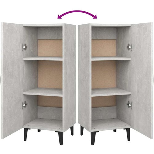  Komoda siva boja betona 34,5x34x90 cm od konstruiranog drva Slike