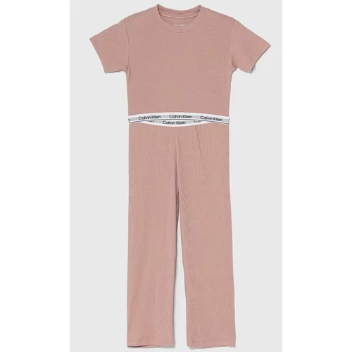 Calvin Klein Underwear Otroška pižama roza barva
