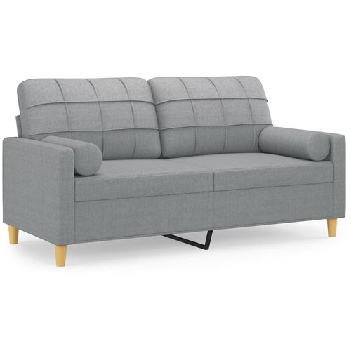 Maison Chic kavč - Sofa - Kanape dvosed z blazinami svetlo siv 140 cm blago, (21727945) Cene