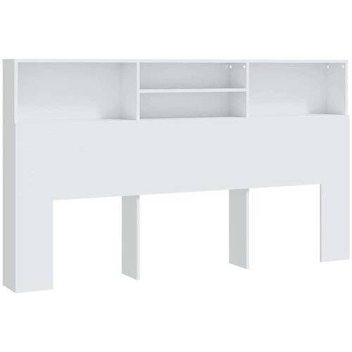 VidaXL Uzglavlje s ormarićem bijelo 180 x 19 x 103,5 cm Slike