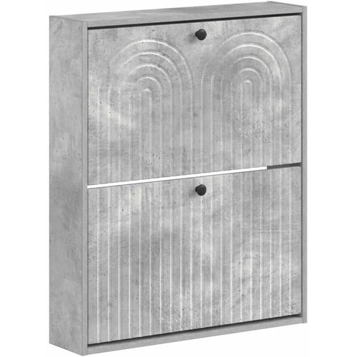  Ormar za cipele na zidu ALKMAAR 71 x 17 x 86 cm Betonska siva - Betonska siva Slike