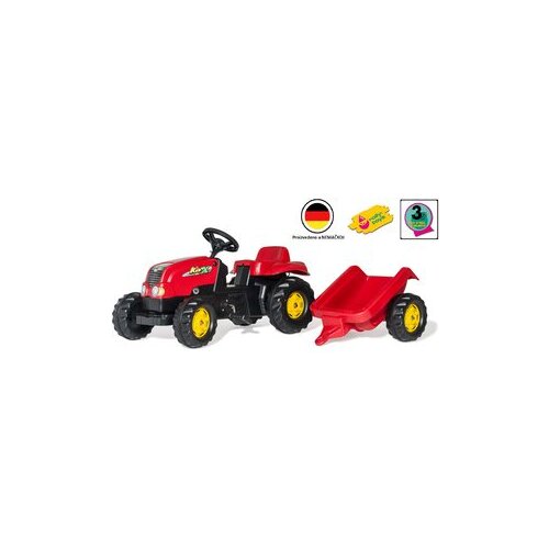 traktor na pedale sa prikolicom rolly kid, crvena Slike