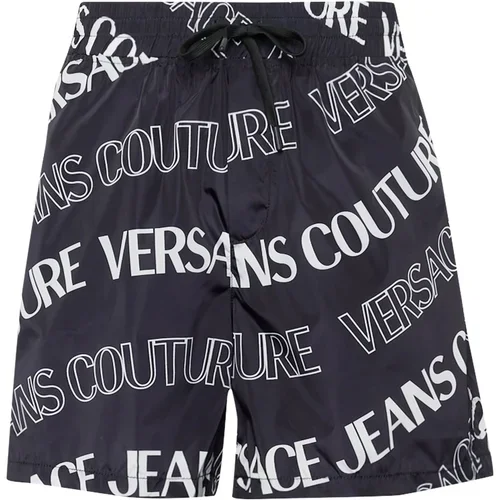 Versace Jeans Couture Hlače črna / bela