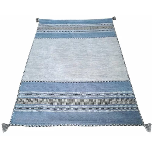 Webtappeti plavo-sivi pamučni tepih Antique kilim, 60 x 200 cm