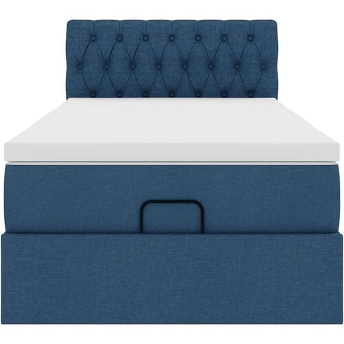 VidaXL otomanski krevet s madracem plavi 90x200 cm tkanine Slike