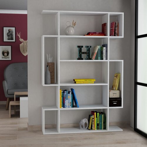 Woody Fashion polica za knjige mito white Slike