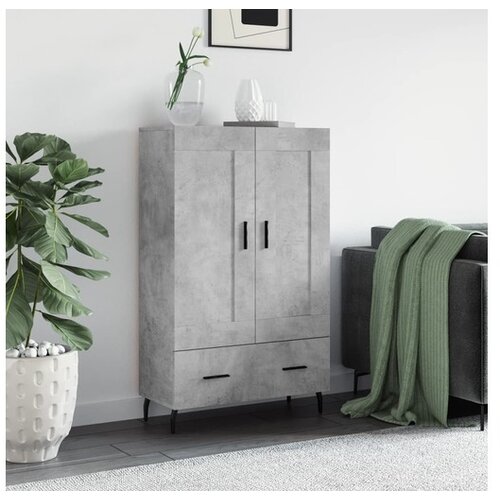 vidaXL Visoka komoda boja betona 69 5 x 31 x 115 cm konstruirano drvo Cijene