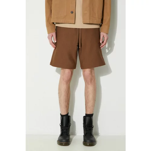 Carhartt WIP Kratke hlače American Script Sweat Short za muškarce, boja: smeđa, I031685.1ZDXX